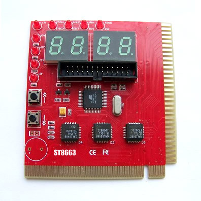 ST8663 PCI+ISA 4 bits PC diagnostic test post debug card for Desktop 